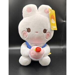 Gatcha NWT White Bunny Rabbit Plush STUFFED Animal Claw Japanese Kawaii Cake